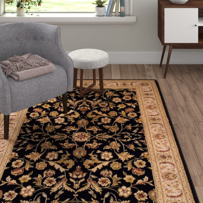 Royal Classic Traditional Wool 636 B Black/Beige Rug-Oriental Weavers-Rug Love - The Most Loved Rug Store