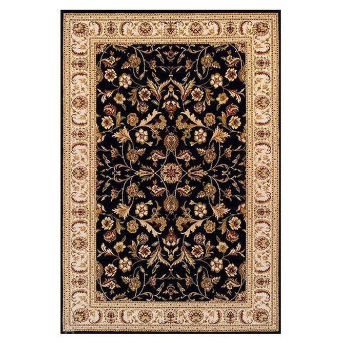 Royal Classic Traditional Wool 636 B Black/Beige Rug-Oriental Weavers-Rug Love - The Most Loved Rug Store