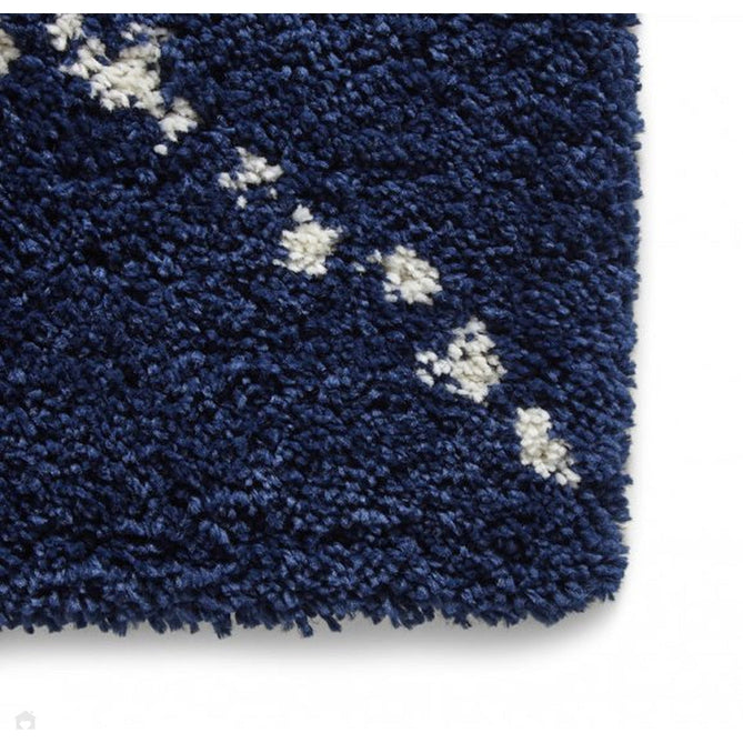 Royal Nomadic 5413 Modern Geometric Diamond Soft Plush Boho Shaggy Navy Rug-Think Rugs-Rug Love - The Most Loved Rug Store