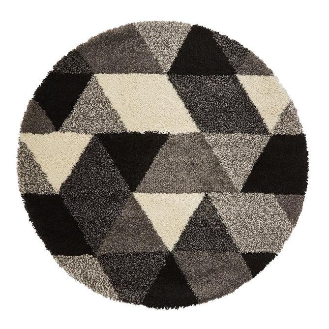 Royal Nomadic 7611 Modern Geometric Soft Plush Boho Shaggy Black/White Rug-Think Rugs-Rug Love - The Most Loved Rug Store