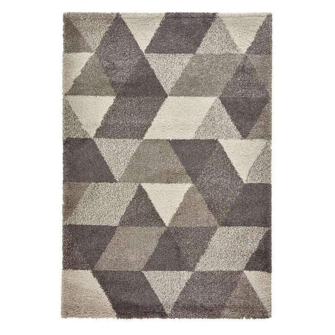 Royal Nomadic 7611 Modern Geometric Soft Plush Boho Shaggy Grey Rug-Think Rugs-Rug Love - The Most Loved Rug Store