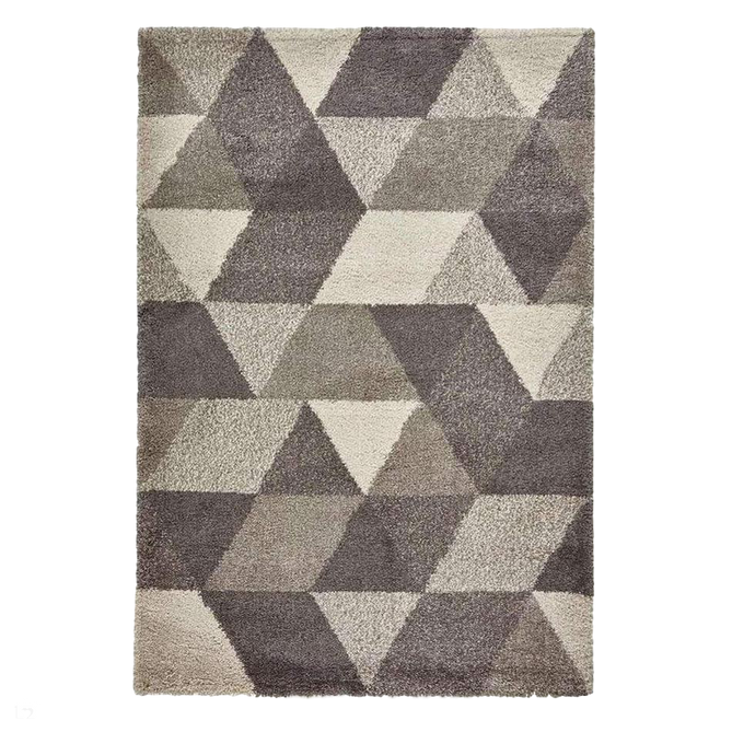 Royal Nomadic 7611 Modern Geometric Soft Plush Boho Shaggy Grey Rug-Think Rugs-Rug Love - The Most Loved Rug Store