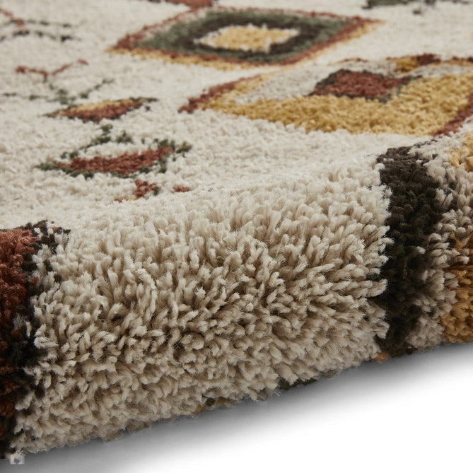 Royal Nomadic A636 Modern Moroccan Diamond Soft Plush Boho Shaggy Beige/Multicolour Rug-Think Rugs-Rug Love - The Most Loved Rug Store