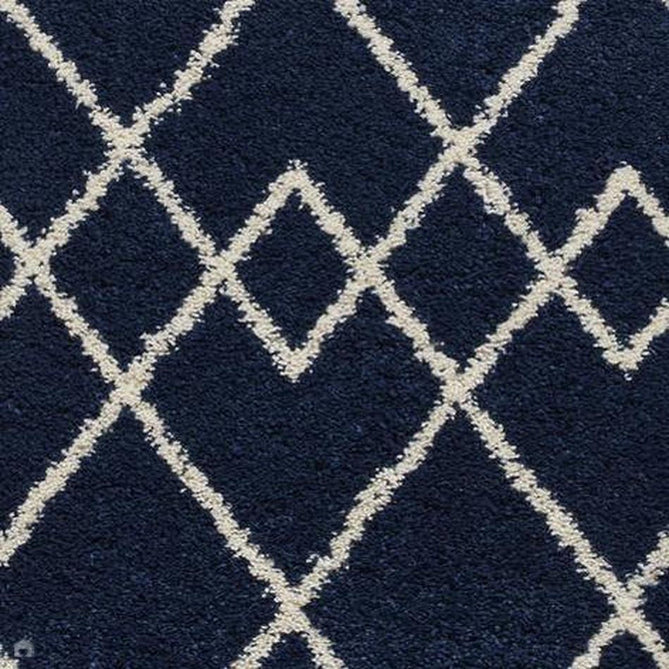 Royal Nomadic A638 Modern Geometric Diamond Soft Plush Boho Shaggy Navy Rug-Think Rugs-Rug Love - The Most Loved Rug Store