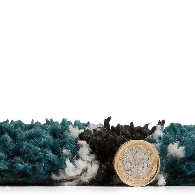 Royal Nomadic A641 Modern Abstract Soft Plush Boho Shaggy Dark Multicolour Rug-Think Rugs-Rug Love - The Most Loved Rug Store