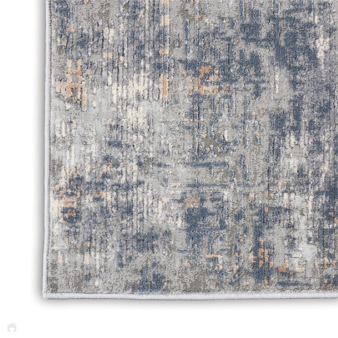 Rustic Textures RUS01 Modern Abstract Distressed Shimmer Carved Hi-Low Textured Flat-Pile Grey/Beige Rug-Nourison-Rug Love - The Most Loved Rug Store