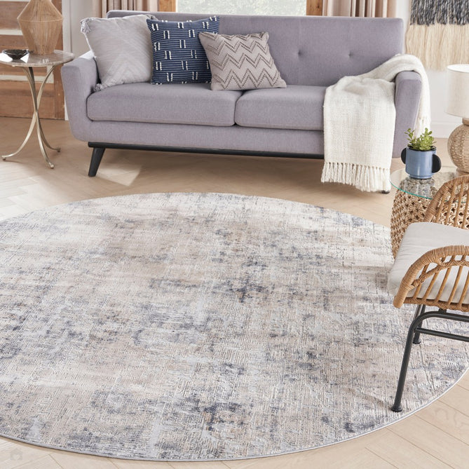 Rustic Textures RUS01 Modern Abstract Distressed Shimmer Carved Hi-Low Textured Flat-Pile Grey/Beige Rug-Nourison-Rug Love - The Most Loved Rug Store