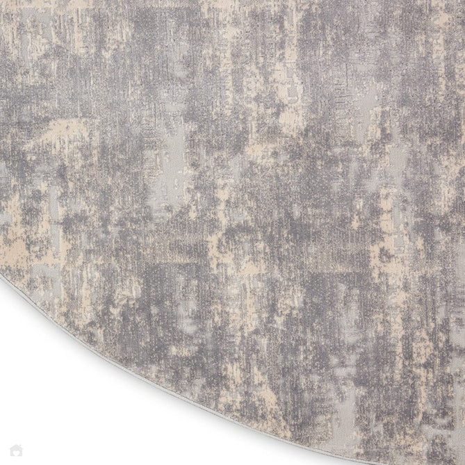 Rustic Textures RUS01 Modern Abstract Distressed Shimmer Carved Hi-Low Textured Flat-Pile Ivory/Silver Rug-Nourison-Rug Love - The Most Loved Rug Store