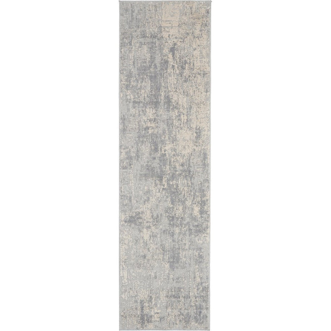 Rustic Textures RUS01 Modern Abstract Distressed Shimmer Carved Hi-Low Textured Flat-Pile Ivory/Silver Rug-Nourison-Rug Love - The Most Loved Rug Store