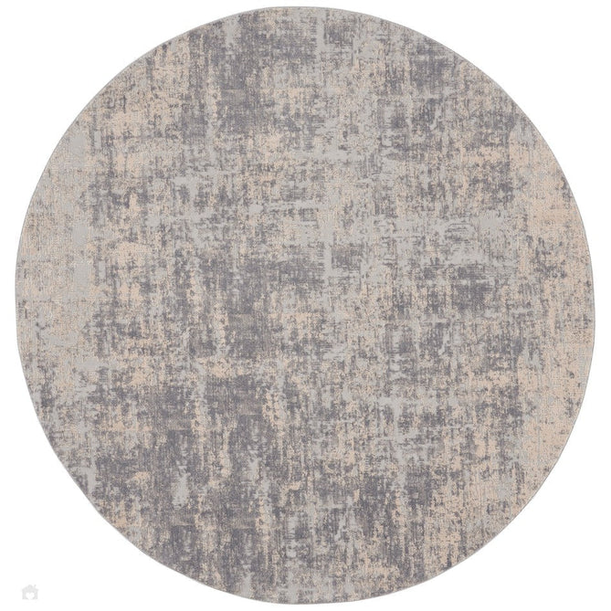 Rustic Textures RUS01 Modern Abstract Distressed Shimmer Carved Hi-Low Textured Flat-Pile Ivory/Silver Rug-Nourison-Rug Love - The Most Loved Rug Store