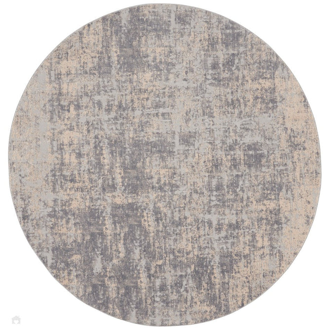 Rustic Textures RUS01 Modern Abstract Distressed Shimmer Carved Hi-Low Textured Flat-Pile Ivory/Silver Rug-Nourison-Rug Love - The Most Loved Rug Store