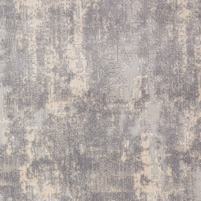 Rustic Textures RUS01 Modern Abstract Distressed Shimmer Carved Hi-Low Textured Flat-Pile Ivory/Silver Rug-Nourison-Rug Love - The Most Loved Rug Store