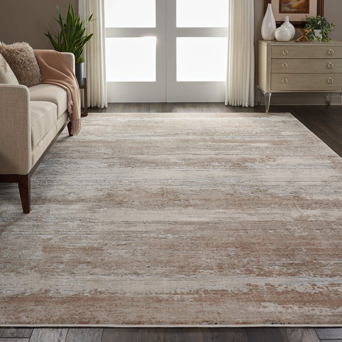 Rustic Textures RUS03 Modern Abstract Distressed Shimmer Carved Hi-Low Textured Flat-Pile Beige Rug-Nourison-Rug Love - The Most Loved Rug Store