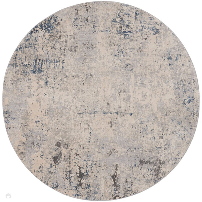 Rustic Textures RUS07 Modern Abstract Distressed Shimmer Carved Hi-Low Textured Flat-Pile Ivory/Grey/Blue Rug-Nourison-Rug Love - The Most Loved Rug Store