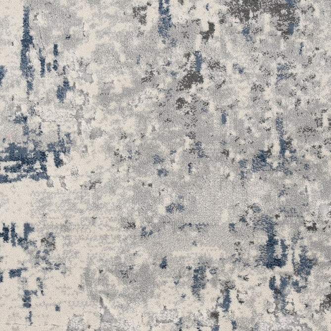 Rustic Textures RUS07 Modern Abstract Distressed Shimmer Carved Hi-Low Textured Flat-Pile Ivory/Grey/Blue Rug-Nourison-Rug Love - The Most Loved Rug Store