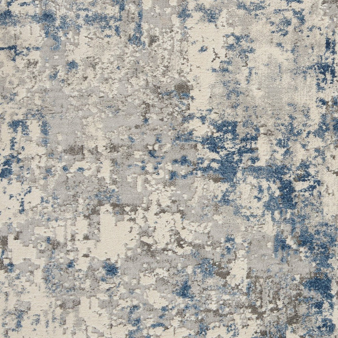 Rustic Textures RUS07 Modern Abstract Distressed Shimmer Carved Hi-Low Textured Flat-Pile Ivory/Grey/Blue Rug-Nourison-Rug Love - The Most Loved Rug Store