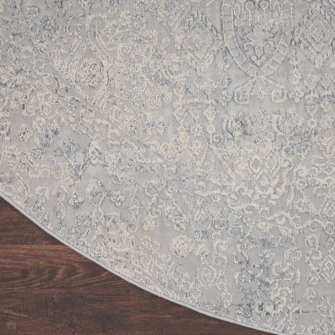 Rustic Textures RUS09 Modern Abstract Distressed Shimmer Carved Hi-Low Textured Flat-Pile Ivory/Light Blue Rug-Nourison-Rug Love - The Most Loved Rug Store