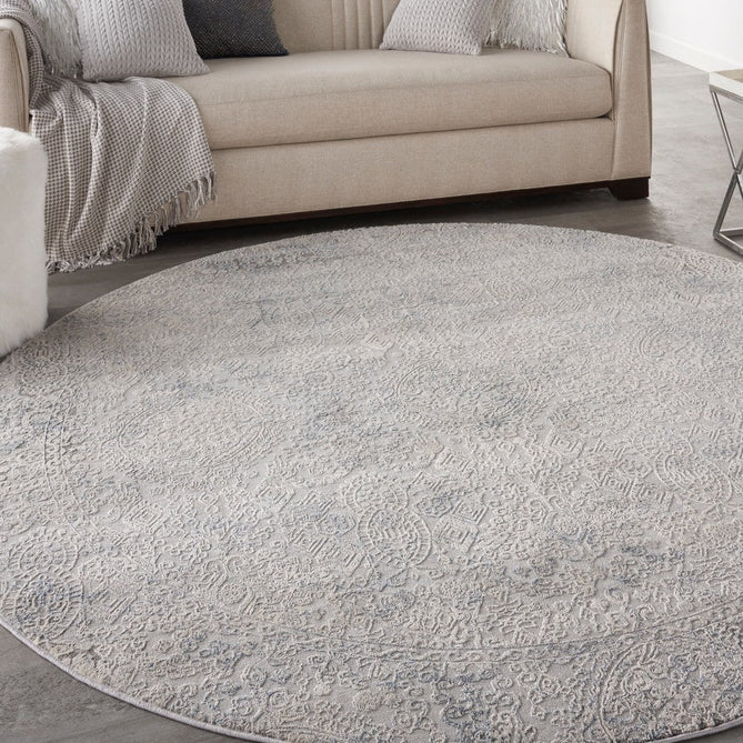 Rustic Textures RUS09 Modern Abstract Distressed Shimmer Carved Hi-Low Textured Flat-Pile Ivory/Light Blue Rug-Nourison-Rug Love - The Most Loved Rug Store