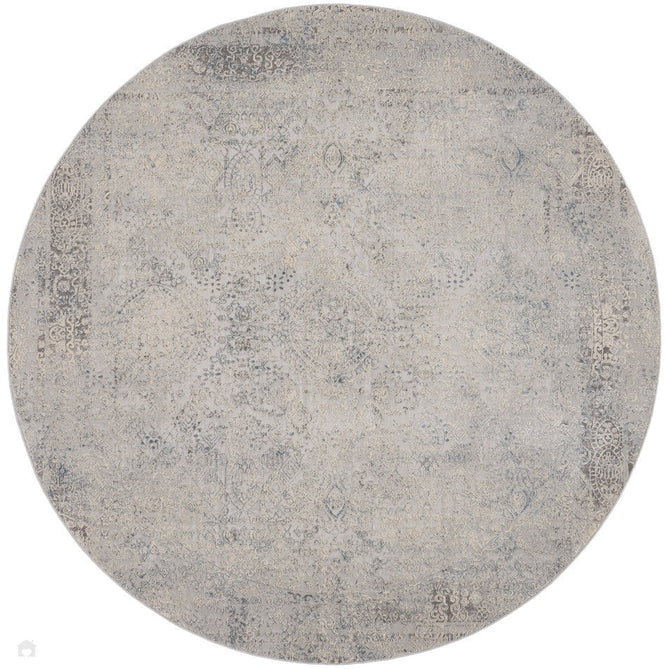 Rustic Textures RUS09 Modern Abstract Distressed Shimmer Carved Hi-Low Textured Flat-Pile Ivory/Light Blue Rug-Nourison-Rug Love - The Most Loved Rug Store