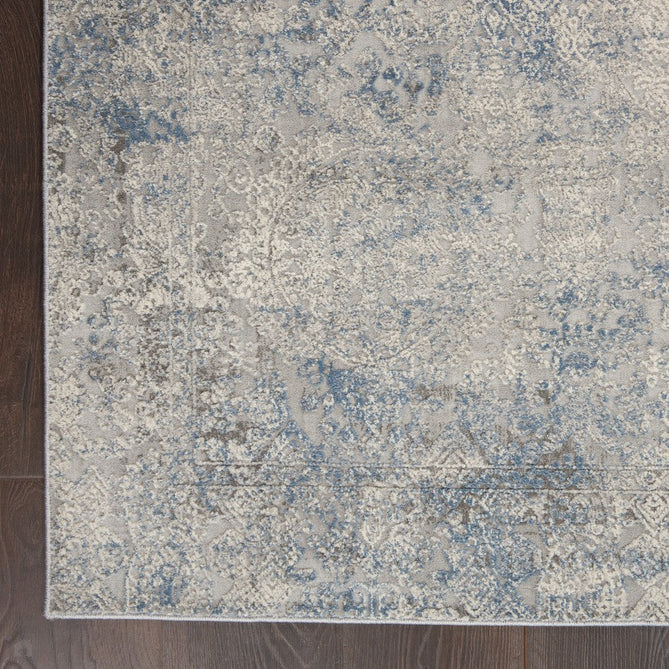 Rustic Textures RUS09 Modern Abstract Distressed Shimmer Carved Hi-Low Textured Flat-Pile Ivory/Light Blue Rug-Nourison-Rug Love - The Most Loved Rug Store