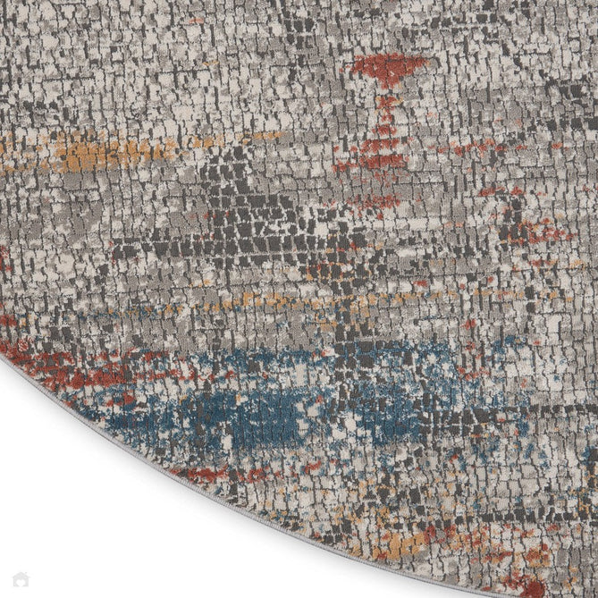 Rustic Textures RUS11 Modern Abstract Distressed Shimmer Carved Hi-Low Textured Flat-Pile Multicolour Rug-Nourison-Rug Love - The Most Loved Rug Store