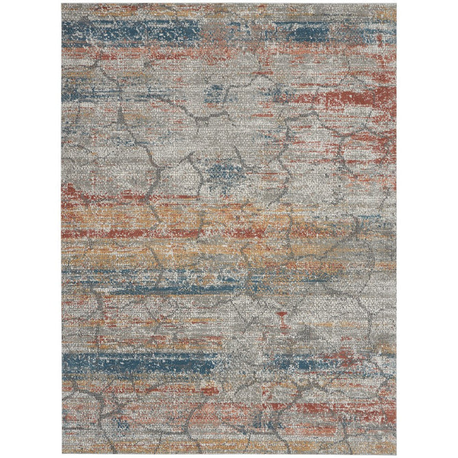 Rustic Textures RUS11 Modern Abstract Distressed Shimmer Carved Hi-Low Textured Flat-Pile Multicolour Rug-Nourison-Rug Love - The Most Loved Rug Store