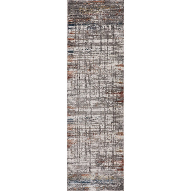 Rustic Textures RUS12 Modern Abstract Distressed Shimmer Carved Hi-Low Textured Flat-Pile Grey/Multi Rug-Nourison-Rug Love - The Most Loved Rug Store