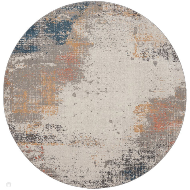 Rustic Textures RUS13 Modern Abstract Distressed Shimmer Carved Hi-Low Textured Flat-Pile Grey/Blue Rug-Nourison-Rug Love - The Most Loved Rug Store