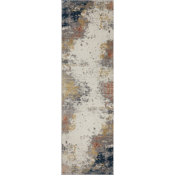 Rustic Textures RUS13 Modern Abstract Distressed Shimmer Carved Hi-Low Textured Flat-Pile Grey/Blue Rug-Nourison-Rug Love - The Most Loved Rug Store