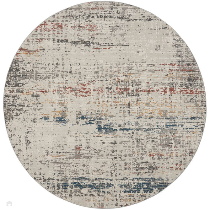 Rustic Textures RUS14 Modern Abstract Distressed Shimmer Carved Hi-Low Textured Flat-Pile Light Grey/Multi Rug-Nourison-Rug Love - The Most Loved Rug Store