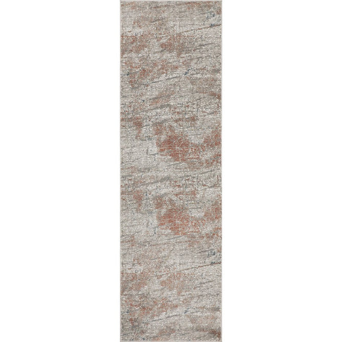 Rustic Textures RUS15 Modern Abstract Distressed Shimmer Carved Hi-Low Textured Flat-Pile Light Grey/Rust Rug-Nourison-Rug Love - The Most Loved Rug Store