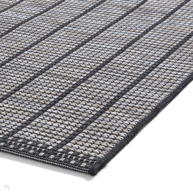 Santa Monica A041 Durable Stain-Resistant Weatherproof Flatweave In-Outdoor Black Rug-Think Rugs-Rug Love - The Most Loved Rug Store