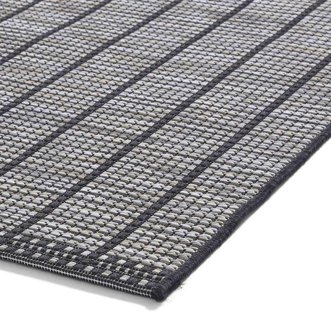 Santa Monica A041 Durable Stain-Resistant Weatherproof Flatweave In-Outdoor Black Rug-Think Rugs-Rug Love - The Most Loved Rug Store