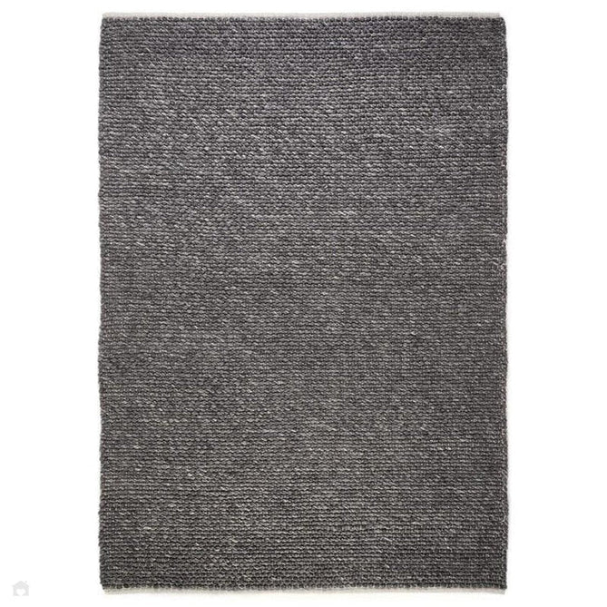 Savannah Modern Plain Mottled Beaded Pebble Hand-Woven Textured Wool Flat-Pile Charcoal Rug 160 x 230 cm-Shop Returns-Rug Love - The Most Loved Rug Store