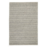 Savannah Textured Modern Plain Mottled Beaded Pebble Hand-Woven Hi-Low Wool Flat-Pile Grey Rug