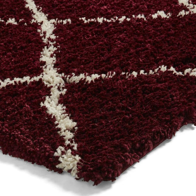 Scandi Berber G257 Modern Moroccan Berber Soft Plush Boho Shaggy Red/Cream Rug-Think Rugs-Rug Love - The Most Loved Rug Store