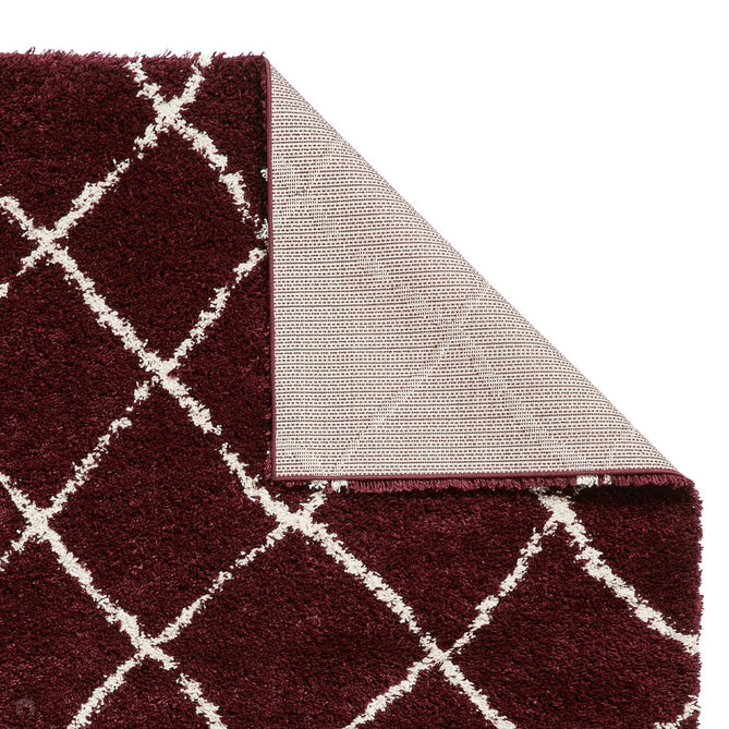 Scandi Berber G257 Modern Moroccan Berber Soft Plush Boho Shaggy Red/Cream Rug-Think Rugs-Rug Love - The Most Loved Rug Store