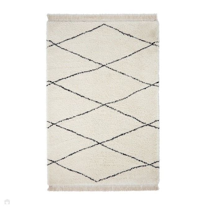 Scandi-Boho RL04 Modern Moroccan Berber Soft Plush Shaggy White/Black Rug-Rug Love Exclusive-Rug Love - The Most Loved Rug Store