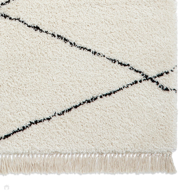 Scandi-Boho RL04 Modern Moroccan Berber Soft Plush Shaggy White/Black Rug-Rug Love Exclusive-Rug Love - The Most Loved Rug Store