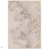 Seville 02 Setas Modern Abstract Distressed Hi-Low Textured Soft-Touch Space-Dyed Polyester Low Short Pile Beige/Natural/Cream/Grey/Multi Rug