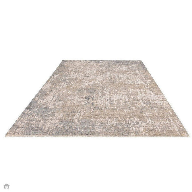 Seville 04 Valsain Modern Abstract Distressed Hi-Low Textured Soft-Touch Space-Dyed Polyester Low Profile Short Pile Beige/Natural/Blue/Cream/Grey/Multi Rug-Asiatic Carpets-Rug Love - The Most Loved Rug Store