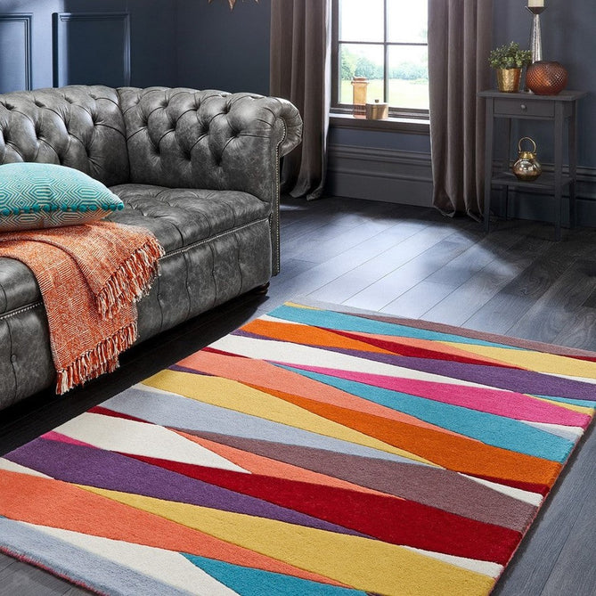 Shard Brights Modern Geometric Criss-Coss Hand-Woven Wool Multicolour Rug-Origins-Rug Love - The Most Loved Rug Store