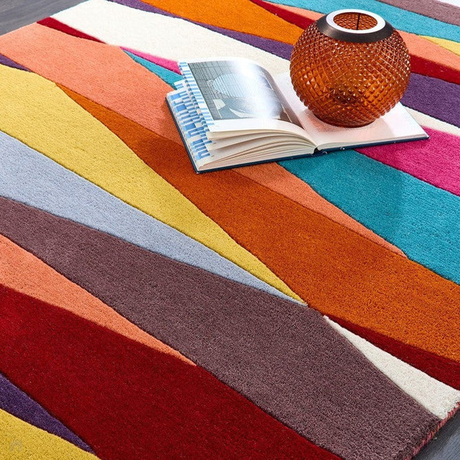 Shard Brights Modern Geometric Criss-Coss Hand-Woven Wool Multicolour Rug-Origins-Rug Love - The Most Loved Rug Store