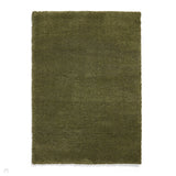 Sierra 9000 Plush Soft High-Density Stain-Resistant Plain Textured Polypropylene Shaggy Olive Rug