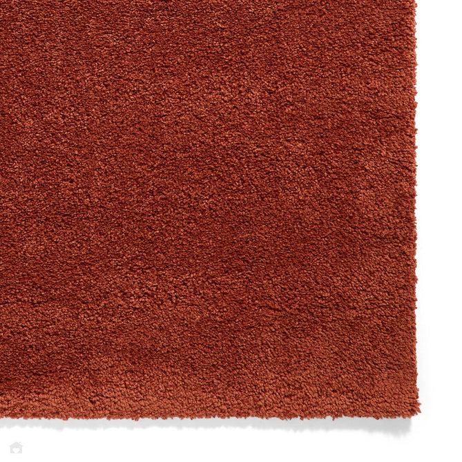 Sierra 9000 Plush Soft High-Density Stain-Resistant Plain Textured Polypropylene Shaggy Terracotta Rug-Think Rugs-Rug Love - The Most Loved Rug Store