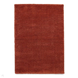 Sierra 9000 Plush Soft High-Density Stain-Resistant Plain Textured Polypropylene Shaggy Terracotta Rug