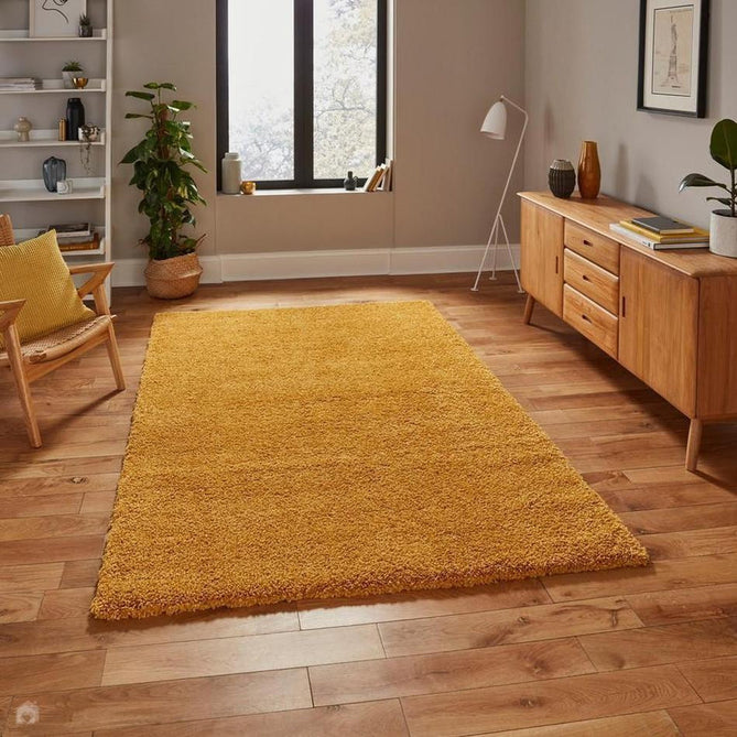 Sierra 9000 Plush Soft High-Density Stain-Resistant Plain Textured Polypropylene Shaggy Yellow Rug-Think Rugs-Rug Love - The Most Loved Rug Store