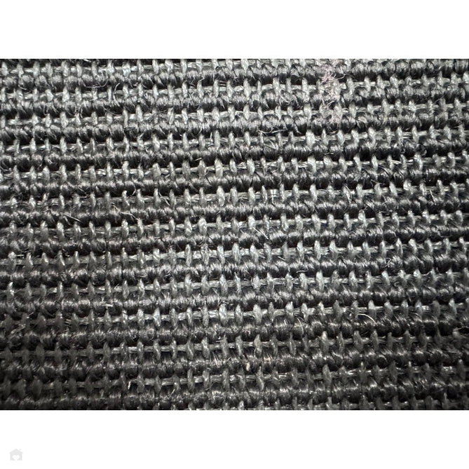 Sisal Cotton Border Plain Natural Fibre Ribbed Textured Flatweave Black/Grey Rug-Asiatic Carpets-Rug Love - The Most Loved Rug Store