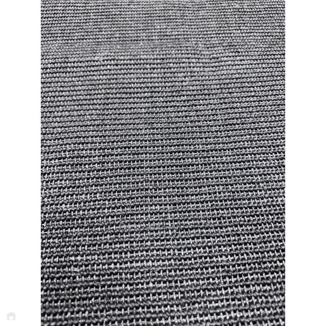 Sisal Cotton Border Plain Natural Fibre Ribbed Textured Flatweave Black/Grey Rug-Asiatic Carpets-Rug Love - The Most Loved Rug Store