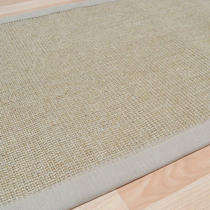 Sisal Cotton Border Plain Natural Fibre Ribbed Textured Flatweave Linen/Linen Runner-Asiatic Carpets-Rug Love - The Most Loved Rug Store